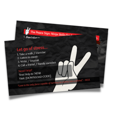 Jeff Veley Peace Card Bullying Prevention Crisis Resource